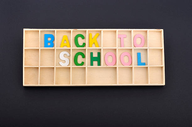istock Colorful Alphabets on Black Background with 
