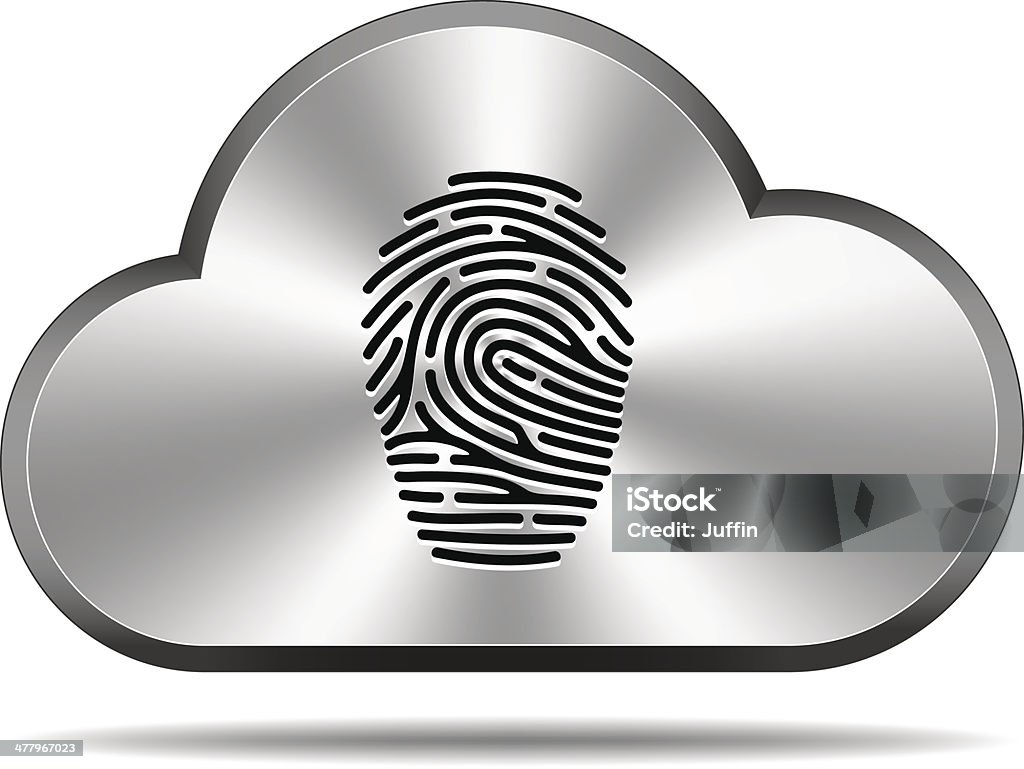 Cloud icona (impronta digitale) - arte vettoriale royalty-free di Argentato