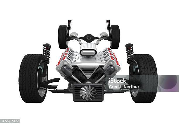 Car Chassis Isolated Stock Photo - Download Image Now - Airplane, Automobile Industry, Car