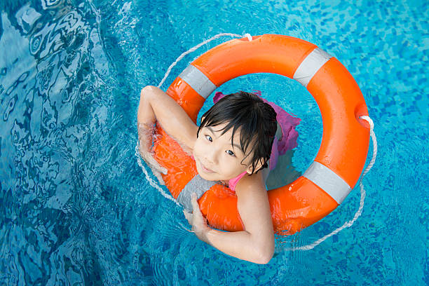 istock Little girl in swimming pool 477969662