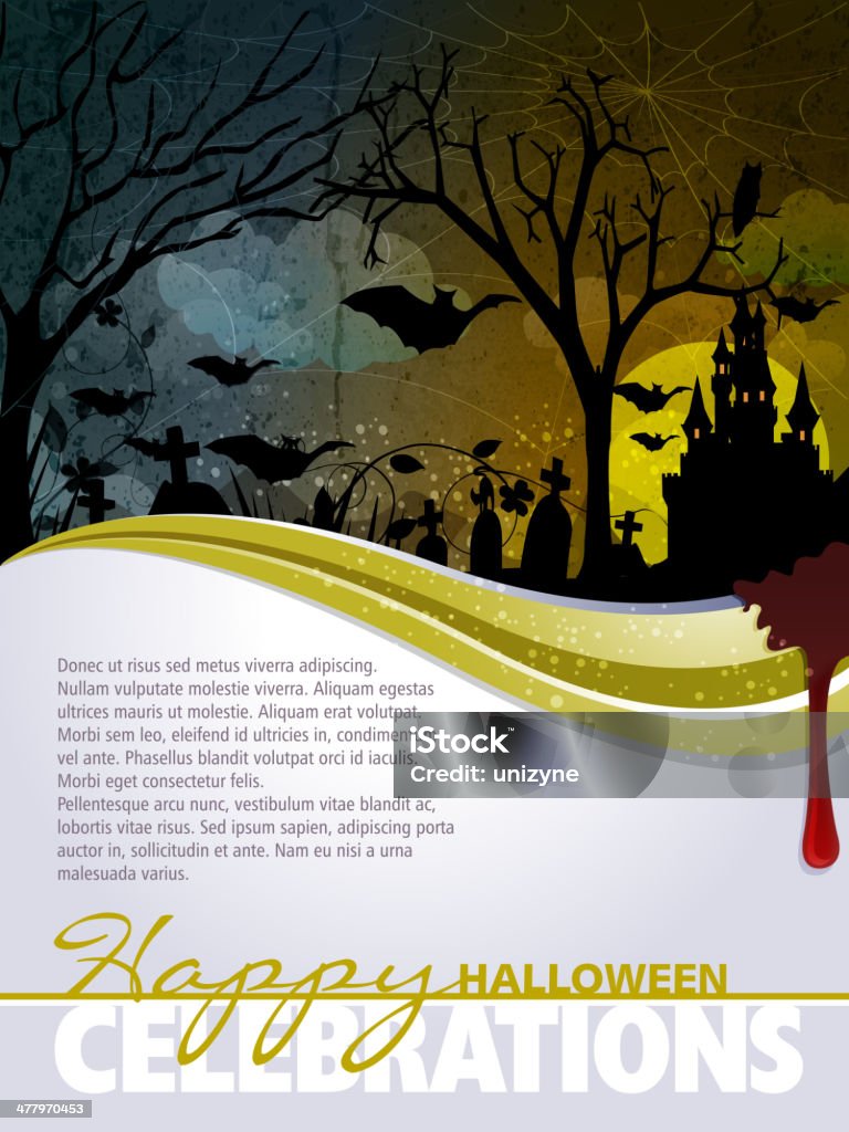 Halloween Background with Copy space Halloween Background with Copy space. Each element in a separate layers. Very easy to edit vector EPS10 file. It has transparency layers with blend effects. Backgrounds stock vector