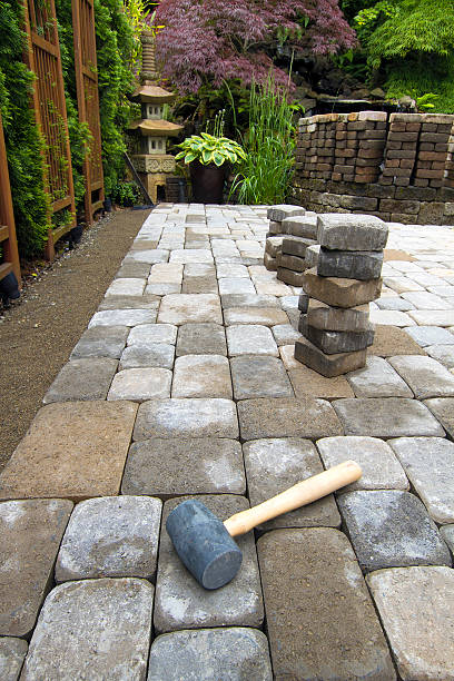 istock Laying Garden Pavers Patio 477970959