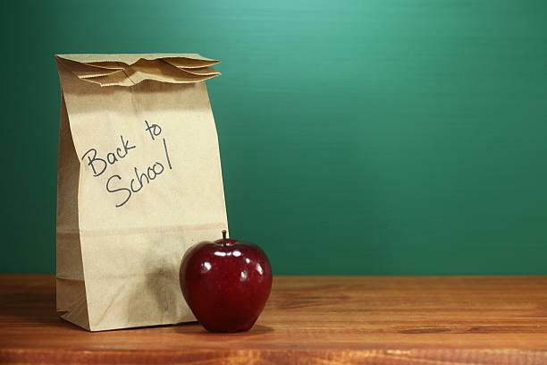 istock Lunch Sack Sitting on Teacher Desk 477971279