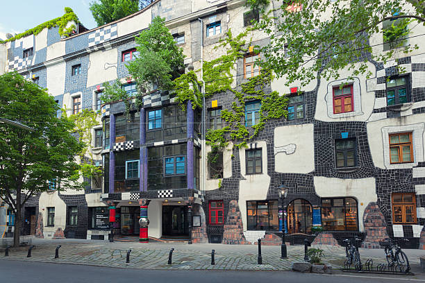 Vienna, Austria - May 7, 2015: Kunsthaus Wien, a museum in Vienna designed by the artist Friedensreich Hundertwasser. It also houses the Hundertwasser Museum.