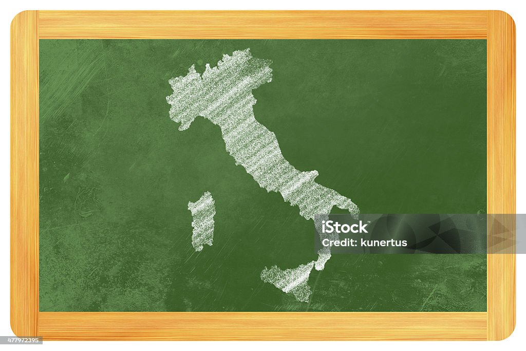 Italy drtawn on a Black board Italy chalk drawn on a blackboard Advertisement Stock Photo