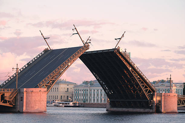 istock Open Palace bridge from the Neva river 477973450
