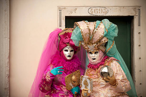 carnaval de venecia 2014 - san zaccaria horizontal looking at camera outdoors fotografías e imágenes de stock