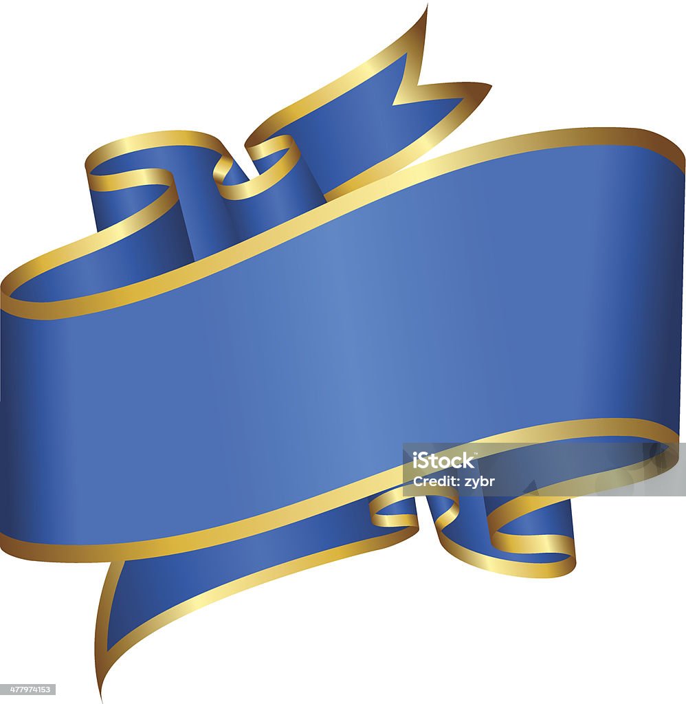 Blue ribbon - Vetor de Azul royalty-free