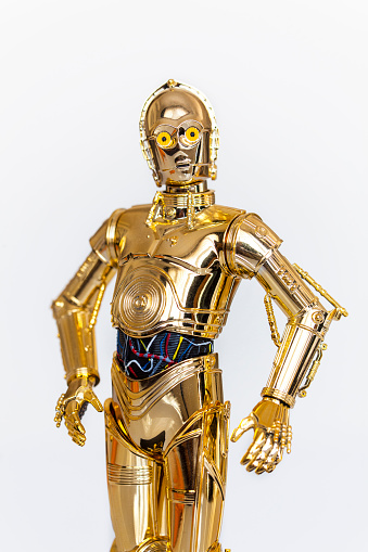 istanbul, Turkey - May 22, 2015: Portrait of C3PO, Starwars movie character.