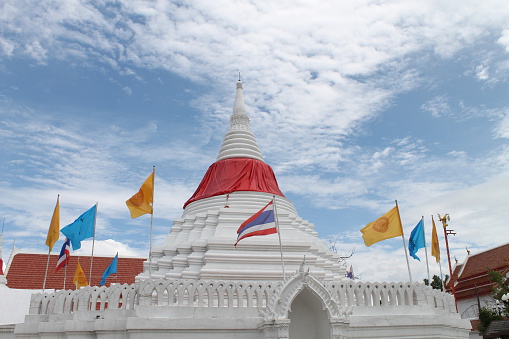 Nonthaburi Province , Thailand - August 7, 2011: Koh Kret , Mon styles Pagoda , one of the most attraction palce on Koh Kret.