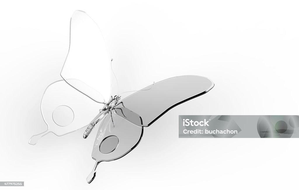 Farfalla illustrazione di vetro - Foto stock royalty-free di Brillante