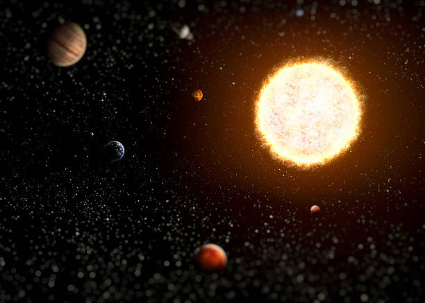 istock Illustration of solar system showing planets around sun 477977452