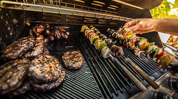 istock Kebabs and burgers BBQ 477978828