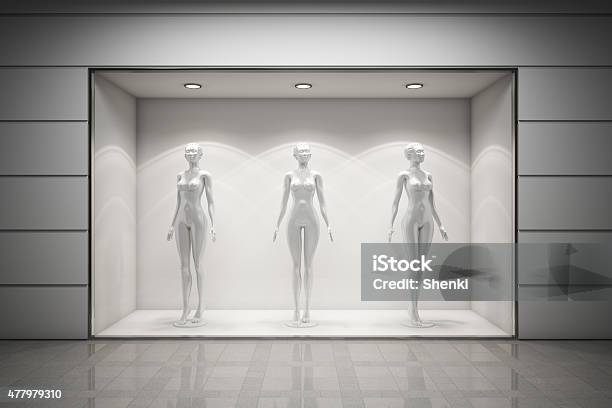 Boutique Display Window Stock Photo - Download Image Now - Store Window, Mannequin, Store