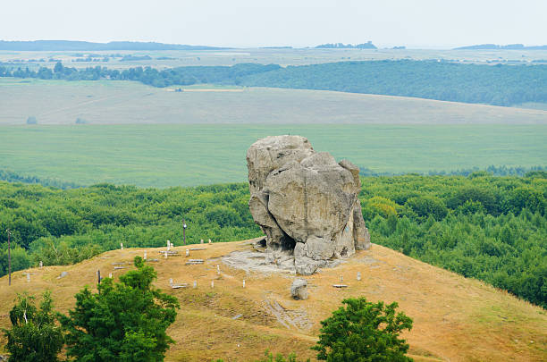 istock Pidkamin (Podkamien), Ukraine - huge legendary rock 477980185