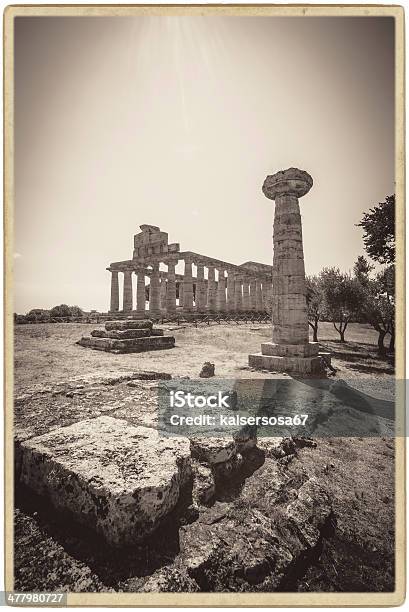 Paestum Temple Of Athena - zdjęcia stockowe i więcej obrazów Antyki - Antyki, Archeologia, Architektura