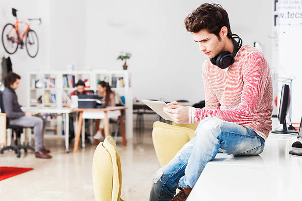 istock Working on new apps in a small business. 477981193