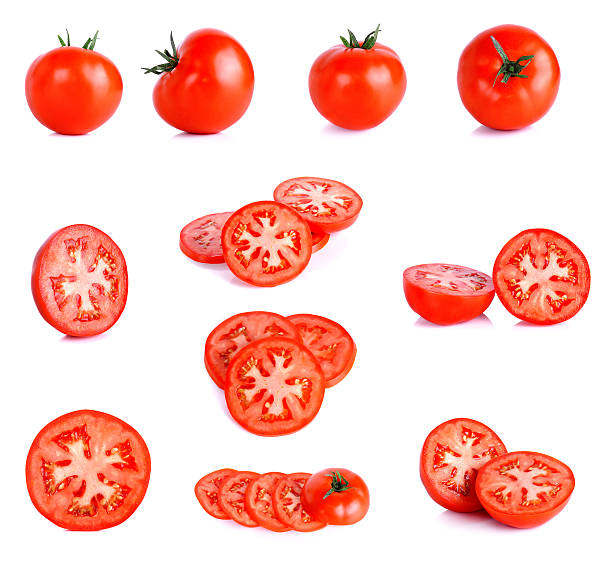 istock Red Tomato isolated on the white background 477983278