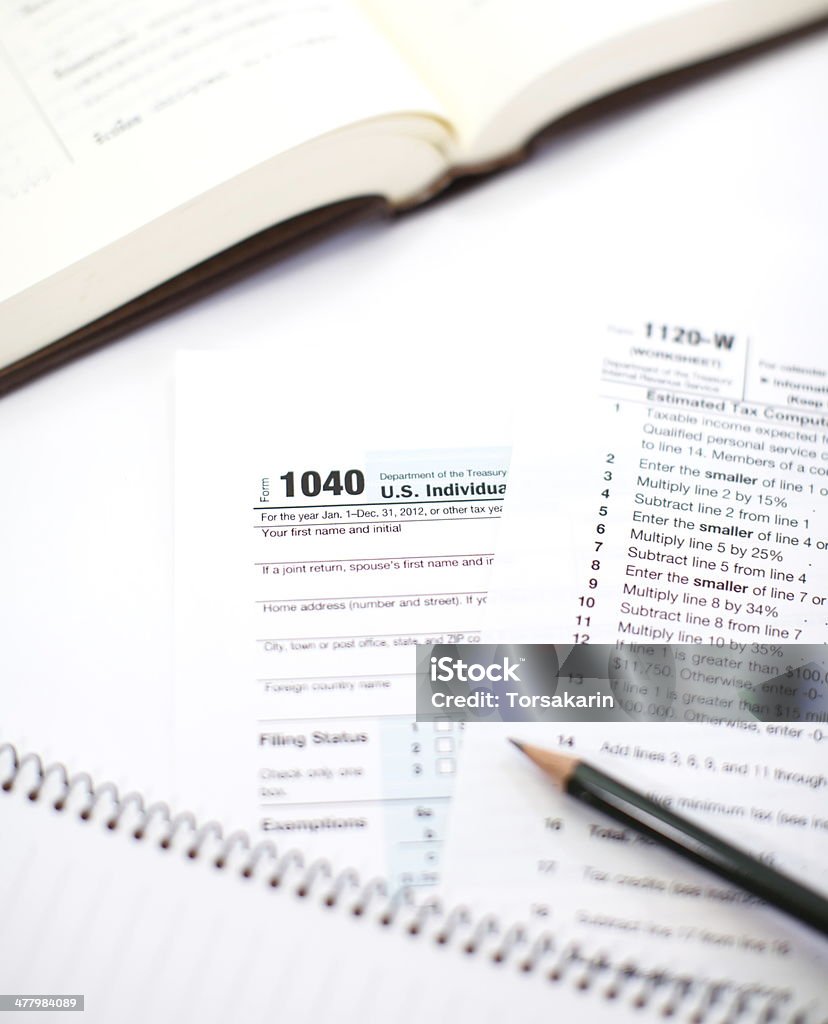 U.S. income tax form - Lizenzfrei Antragsformular Stock-Foto