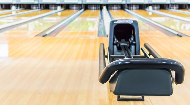 istock Bowling alley.With surface polished with wax beautifully. 477984505