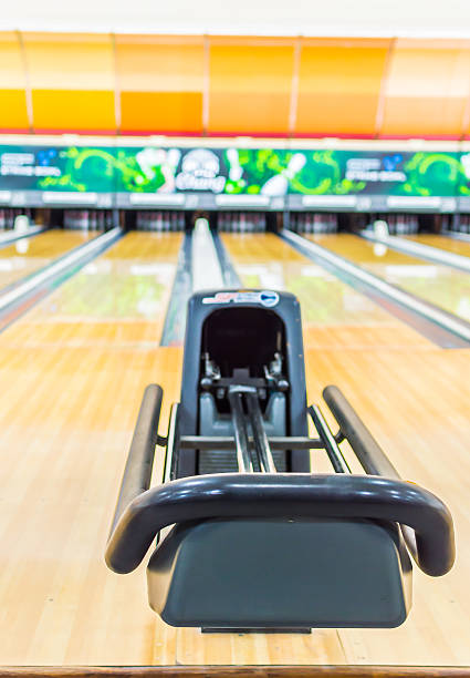 istock Bowling alley.With surface polished with wax beautifully. 477984515