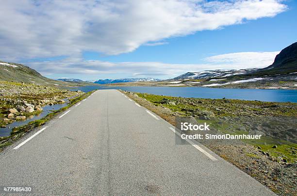 Road Through The High Land Of Jotunheimen Stock Photo - Download Image Now - 2015, Cold Temperature, Exploration