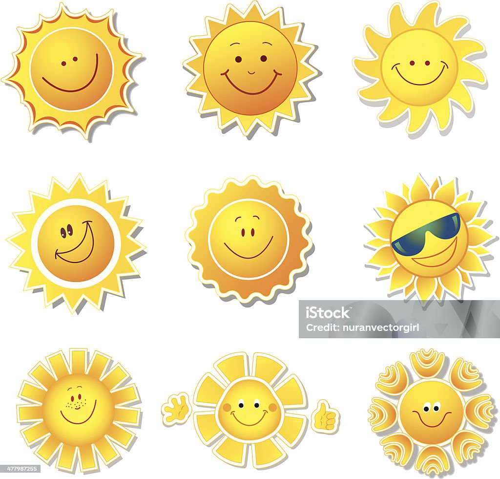 Sonne Symbole. - Lizenzfrei ClipArt Vektorgrafik