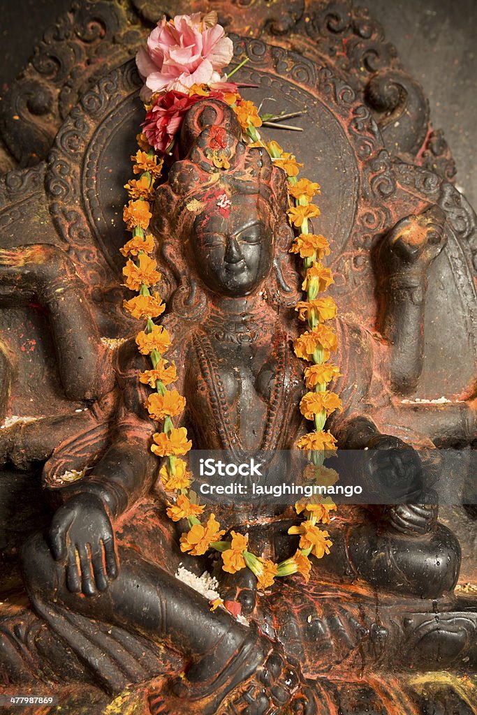 Swayambhunath Temple Nepal Temple details at Swayambhunath Temple located in Kathmandu, Nepal. Swayambhunath is an ancient religious complex atop a hill in the Kathmandu Valley, west of Kathmandu city. It is also known as the Monkey Temple. Ancient Stock Photo