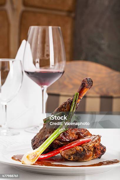 Abendessen Stockfoto und mehr Bilder von Fleisch - Fleisch, Rotwein, Lamm - Fleisch