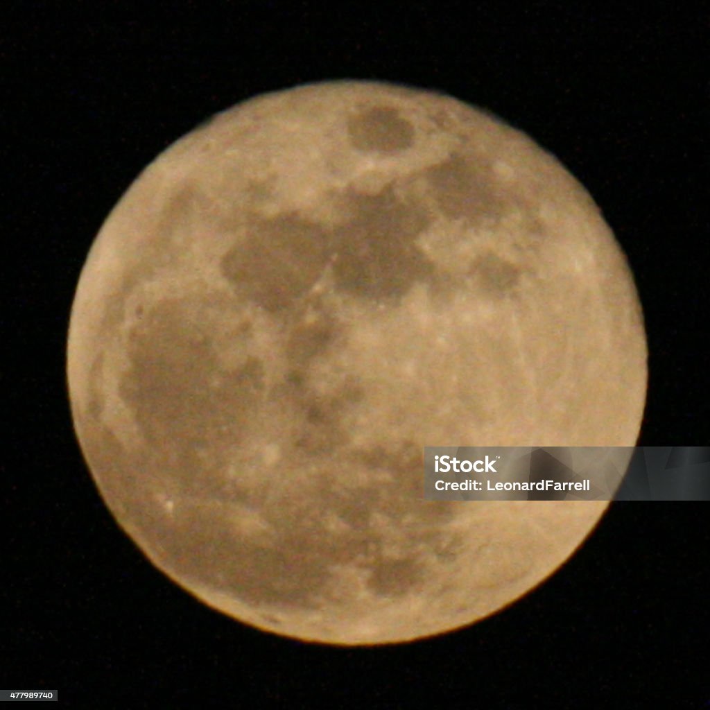 Close-up of Super Moon. Close-up of the Super Moon which occured on April 17, 3011 with a starless sky. 2015 Stock Photo