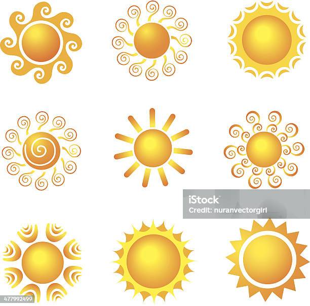 Sonne Symbole Stock Vektor Art und mehr Bilder von Abstrakt - Abstrakt, Bildkomposition und Technik, ClipArt