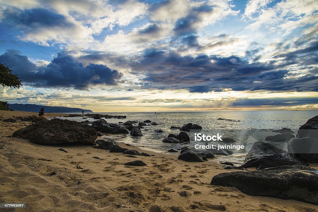 Sonnenuntergang am Strand - Lizenzfrei Fotografie Stock-Foto