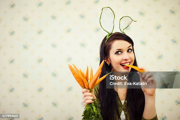 Easter Bunny Girl Stock Photo - Download Image Now - 20-29 Years, Adult, Adults Only