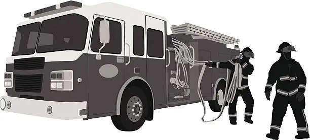 Vector illustration of FireFighters