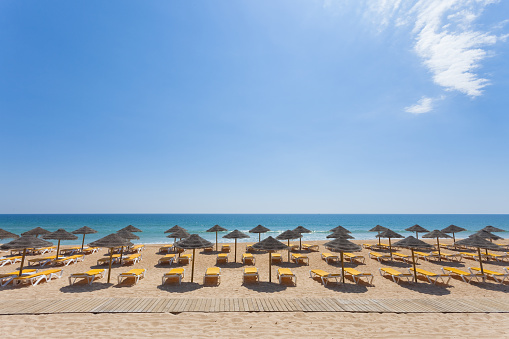 At the beach of Vale do Lobo, Algarve, Portugal