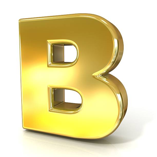 istock Golden font collection letter - B 477994720