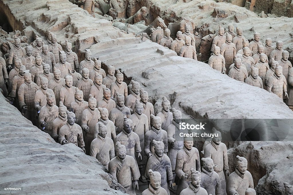 China's terracotta army China's terracotta army in xian city Ancient Stock Photo