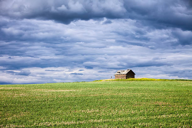 istock Palouse Farm Building And Field 477995476