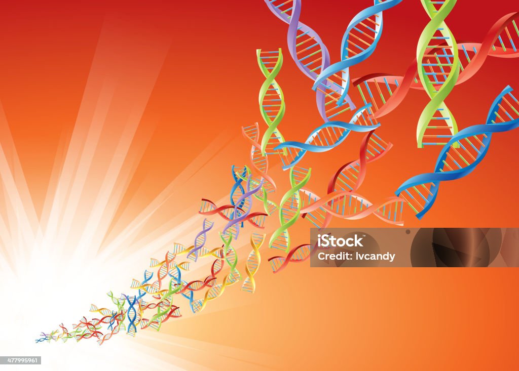 IL DNA - arte vettoriale royalty-free di Arancione