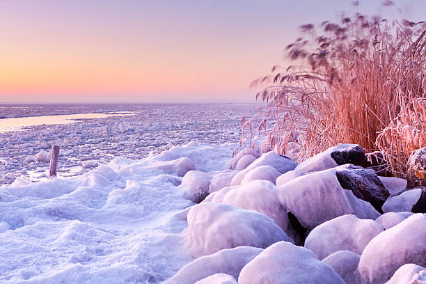 istock Frozen lake Markermeer, The Netherlands at sunrise 477996657