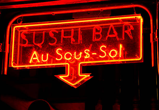 istock Sushi Bar Under Ground Sign in French 477997157
