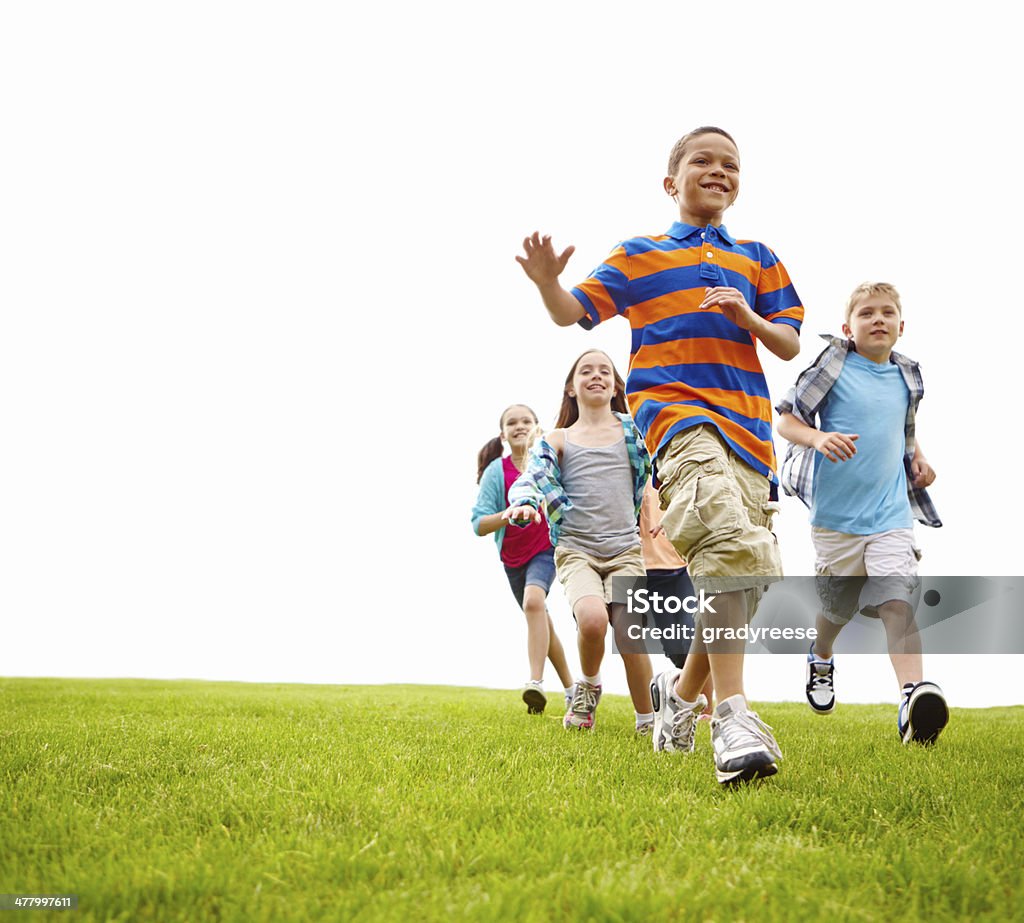 Divirtiéndose con sus amigos. - Foto de stock de 10-11 años libre de derechos