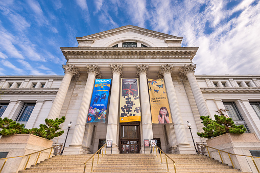Washington DC, USA - February 6, 2023: The National Museum of Asian Art is part of the Smithsonian Institution and located on the National Mall in downtown Washington DC, USA.