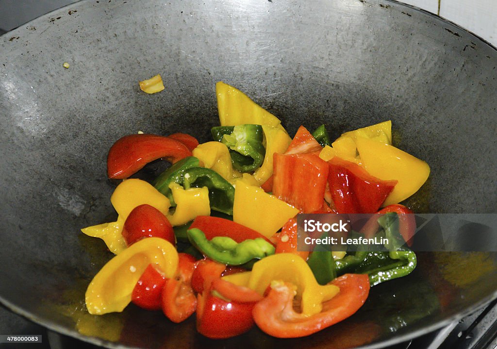 Pimienta carne fritos - Foto de stock de Alimento libre de derechos