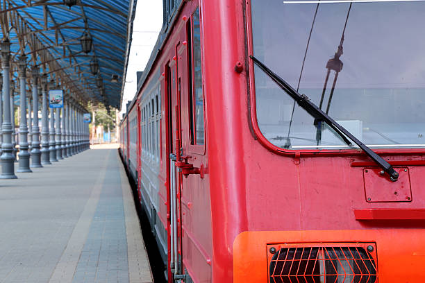 istock Train on Moscow passenger platform (Yaroslavsky railway station), Russia 478002086