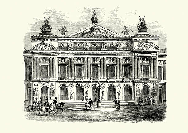 ilustrações de stock, clip art, desenhos animados e ícones de palácio garnier-grand casa de ópera de paris, frança 1869 - opera opera garnier paris france france