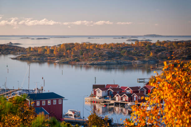 istock Swedish marina in hazy morning light 478003881