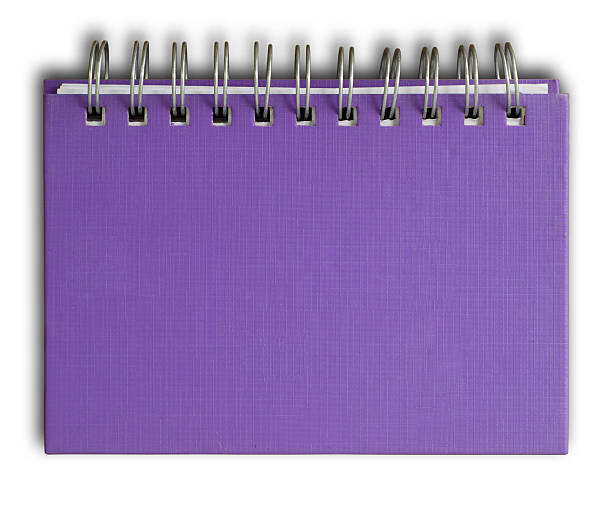 Púrpura Cubierta de libro de notas - foto de stock
