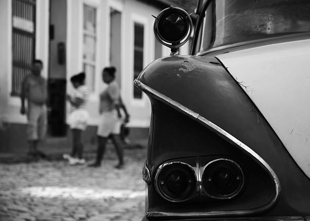 istock Back Of Cuban Car In Black And White 478004583