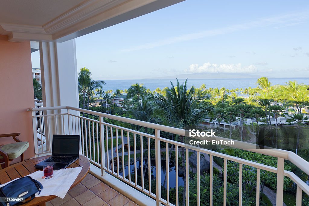 Frühstück mit Blick aufs Meer - Lizenzfrei Hawaii - Inselgruppe Stock-Foto